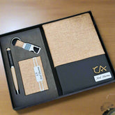 Premium Jute Diary Combo for CA | Professional Gift for Chartered Accountants | Customizable Combo - BBD GIFTS